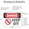 Signmission Keep Off, 10 in W x Rectangle, Vinyl Decal OS-2PACK-DS-D-710-L-2500 - alternate 2